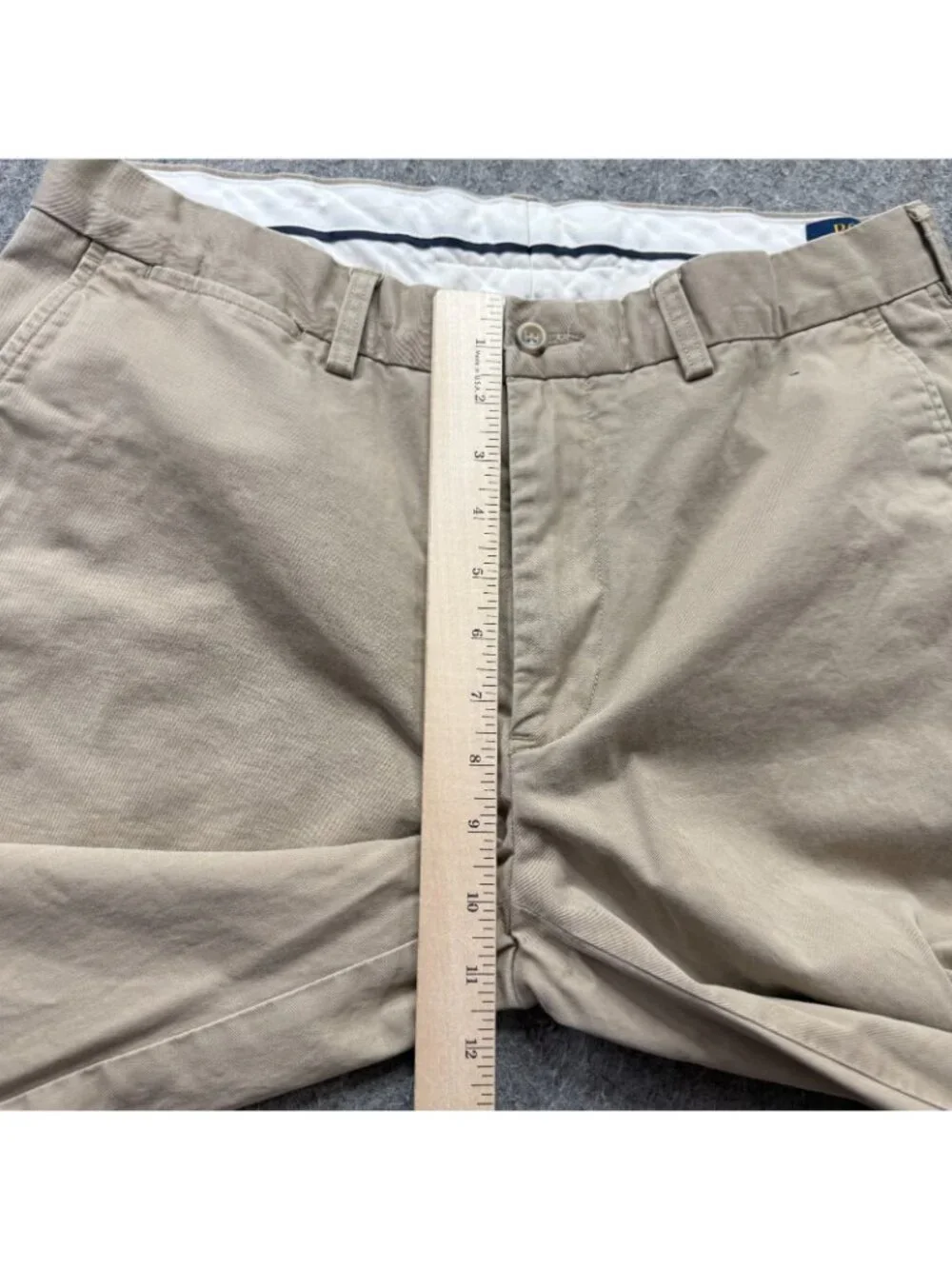 Polo Ralph Lauren Pants Men 34 x 31* Beige Stretch Classic Fit Flat Front Chinos